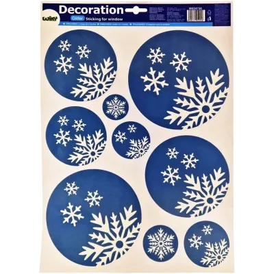 Vianočná dekoračná nálepka 29x39cm - vianočné gule