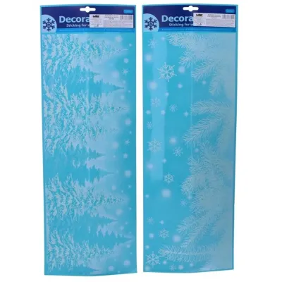 Vianočná nálepka glitrová 59x21cm