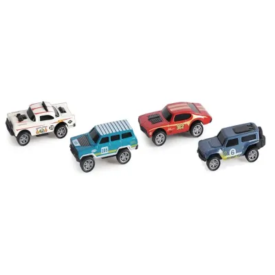 Autá kovové 7,5cm,4ks