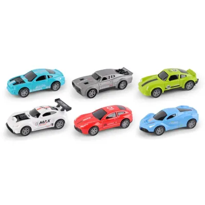 Autá závodné kovové 7,5cm,4ks