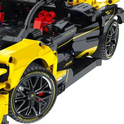 Športové auto žlté mechanická stavebnica 1103 dielikov