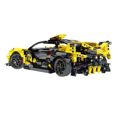 Športové auto žlté mechanická stavebnica 1103 dielikov