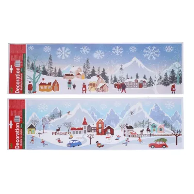 Vianočná nálepka na okno 2druhy 59x21cm