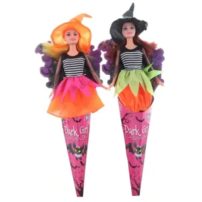 Bábika čarodejnica 30cm - čierna