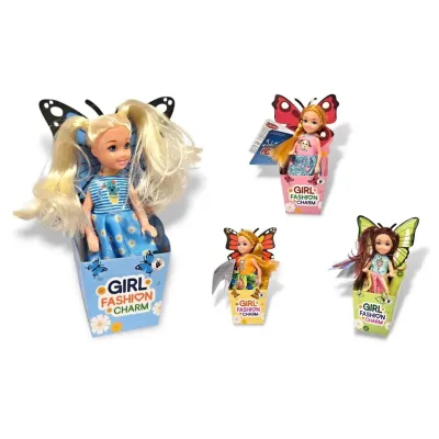 Bábika Fashion 15cm, 4druhy - žltá