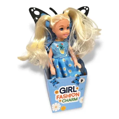 Bábika Fashion 15cm, 4druhy - žltá