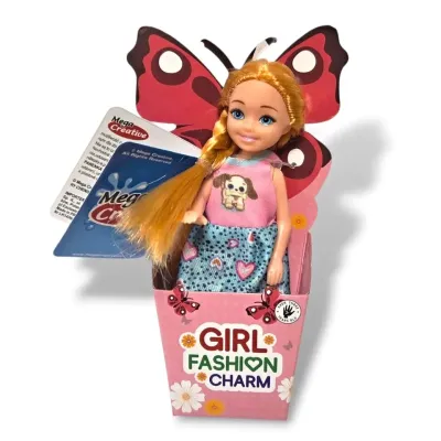 Bábika Fashion 15cm, 4druhy - žltá