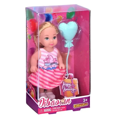 Bábika s balónikom 11cm - blondína