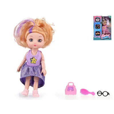 Bábika s doplnkami 15,5cm/2druhy - blondína