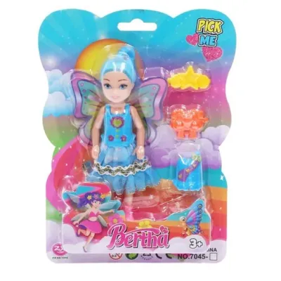 Bábika víla 14 cm - žltá