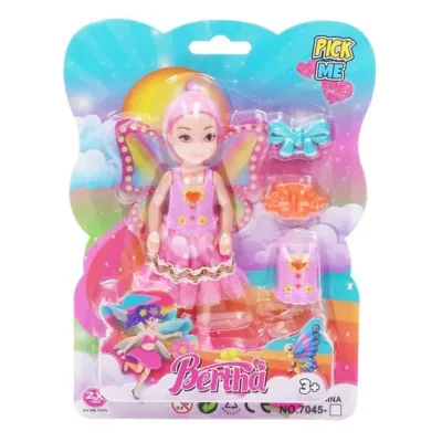 Bábika víla 14 cm - žltá