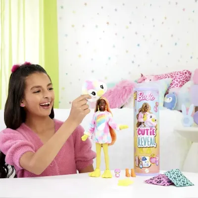Barbie Cutie Reveal Barbie Farebné sny tučniak s doplnkami a 10 prekvapení