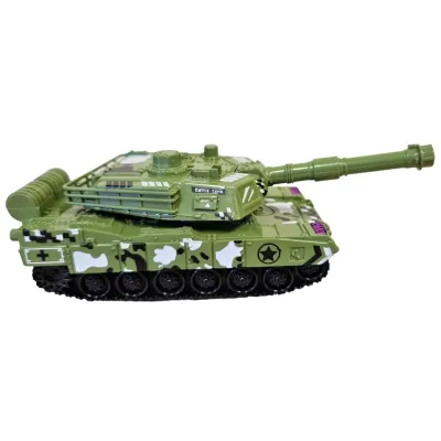 Bojový tank na zotrvačník 15cm - zelená
