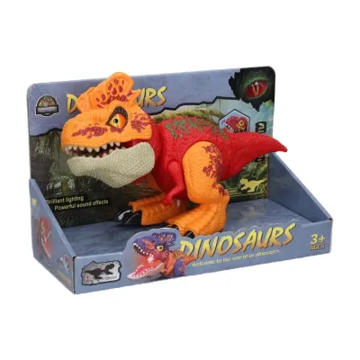 Dinosaurus s efektmi červený 26,5cm