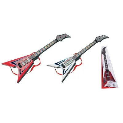 Elektrická gitara s efektmi 56cm - červená