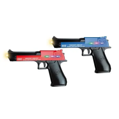 Pištoľ s efektmi 22cm - modrá