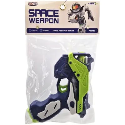 Pištoľ vesmírna s efektmi 16x14,5cm - červená