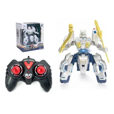 Policajný strážca robot RC s efektmi dymu 19cm - čierna