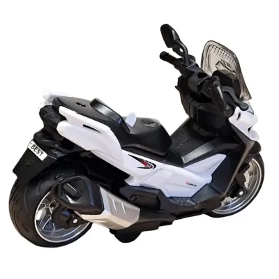 Skúter na zotrvačník s efektmi 14cm - červená