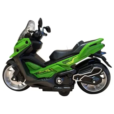 Skúter na zotrvačník s efektmi 14cm - červená