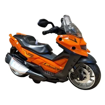 Skúter na zotrvačník s efektmi 14cm - červená