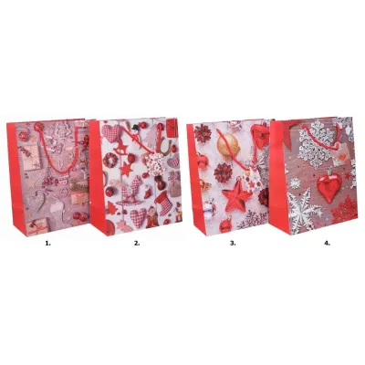 Vianočná darčeková taška 18x23x10cm - náhodný