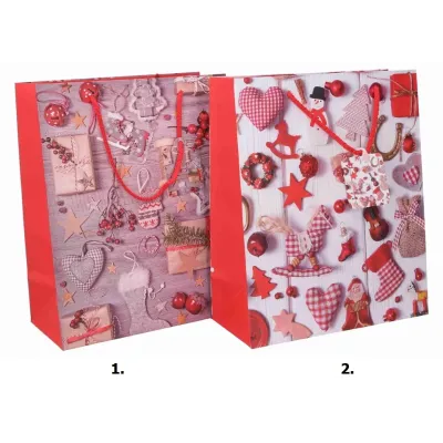 Vianočná darčeková taška 18x23x10cm - náhodný