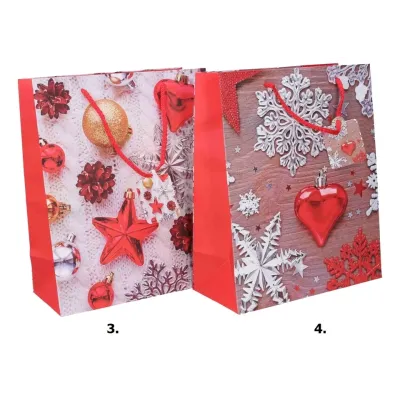 Vianočná darčeková taška 18x23x10cm - náhodný