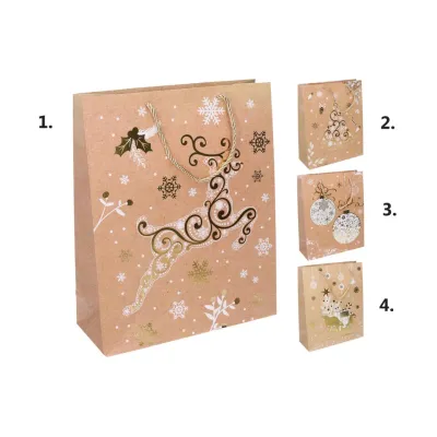 Vianočná darčeková taška 26x32x10cm - náhodný