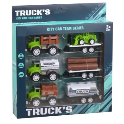 Autá s prívesom 18cm 3ks