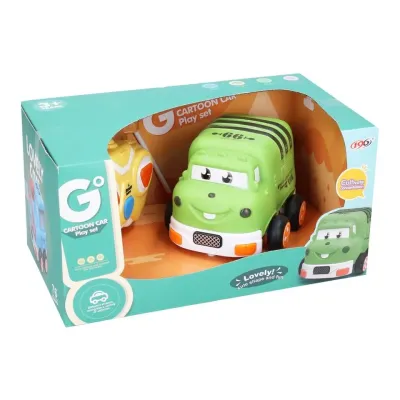 Auto soft s tvárou RC 13 cm zelené