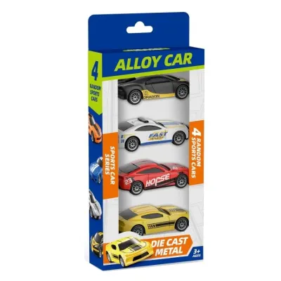 Auto závodné na spätné natiahnutie 4ks 7cm