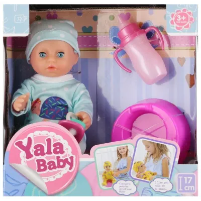 Bábätko s príslušenstvom modré 17cm