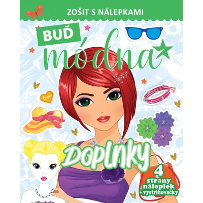Buď módna doplnky zošit s nálepkami