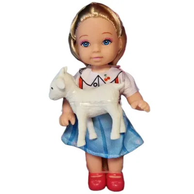 Dievčatko so zvieratkom 12cm - zajac