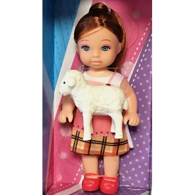 Dievčatko so zvieratkom 12cm - zajac