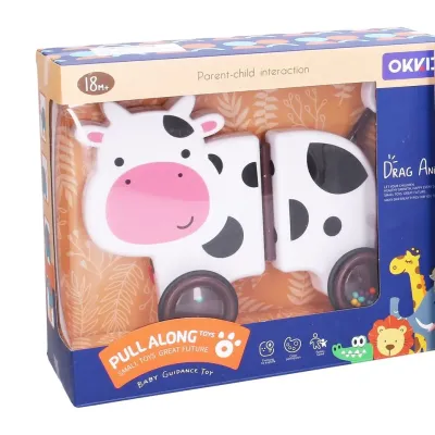 Hrkálka zvieratko 19cm - kravička