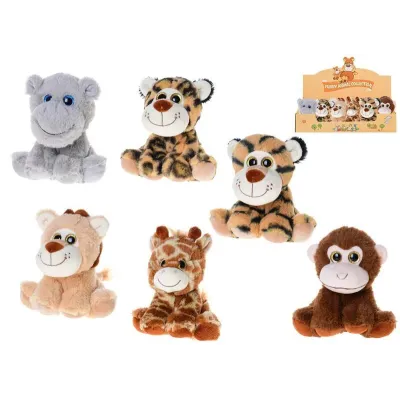 Plyšové zvieratko safari sediace 14cm - žirafa