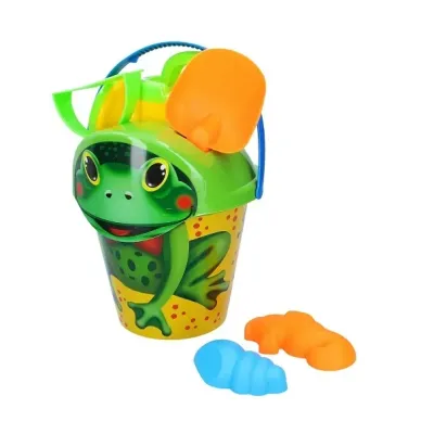 Sada do piesku Veľký kýblik zvieratká 6ks - žaba
