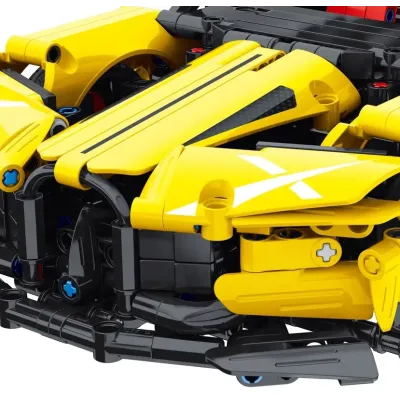 Športové auto žlté mechanická stavebnica 1103 dielikov