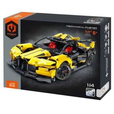 Športové auto žlté mechanická stavebnica 1103 dielikov