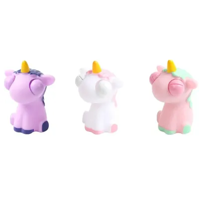 Stláčacie zvieratko Jednorožec 8cm - biela