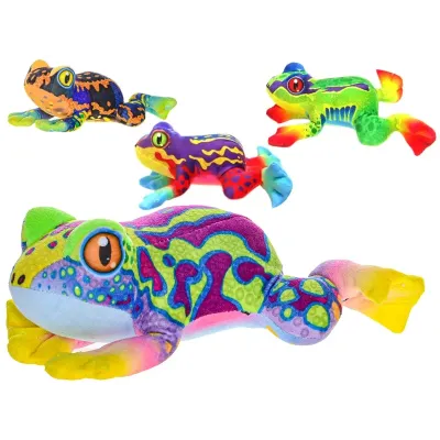 Žaba plyšová so zvukom 20 cm - červená