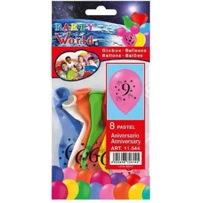 Balóny s číslom 9. /8 ks