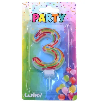 Tortová sviečka s čiarkami č.3