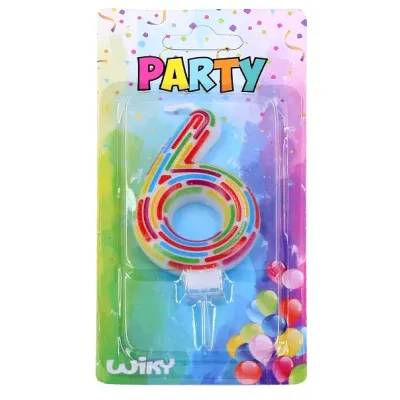 Tortová sviečka s čiarkami č.6