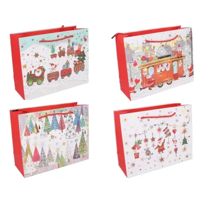 Vianočná darčeková taška 15x14x7cm