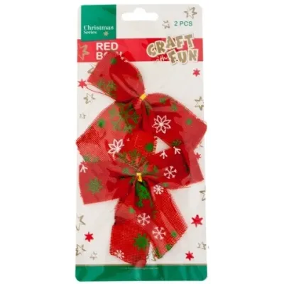 Vianočná dekorácia mašličky 2ks