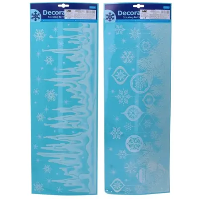 Vianočná nálepka glitrová 59x21cm