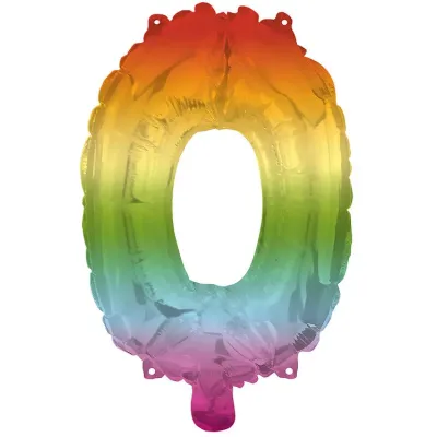 Balón fóliový číslo 0 dúha 95cm